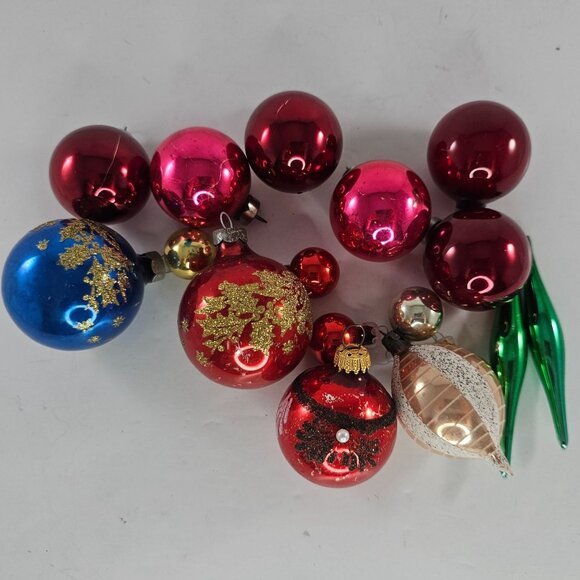 Vintage Christmas Ornament Mixed Lot Rauch Poland Germany Shiny Brite - Picture 2 of 12